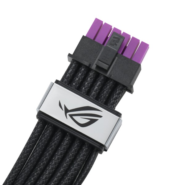 Фото - Кабель живлення для відеокарти Asus ROG Equalizer 12V-2x6 ATX 3.1 & PCIe 5.1 Black (90YE00BN-B0QA00)